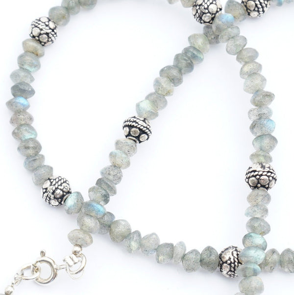 Labradorite and Silver Necklace